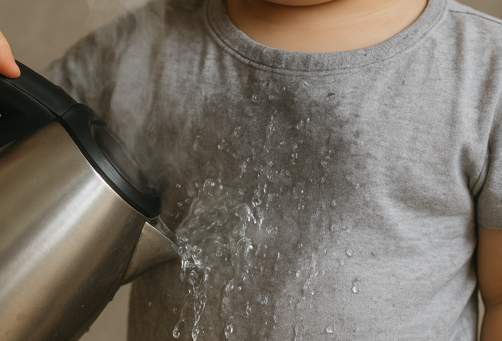 Kéo Dây Điện Ấm Đun Nước Siêu Tốc, Bé Trai Bị Bỏng Nặng Kéo Dây Điện Ấm Siêu Tốc, Bé Trai Bị Nước Sôi Đổ Bỏng Nặng - Ảnh 1.