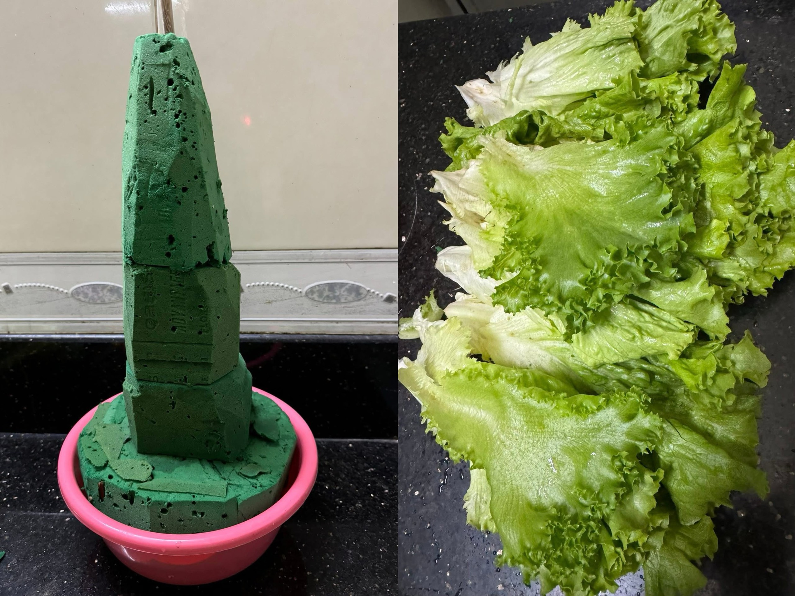 Cây thông Noel từ rau xà lách thành 'trend' mạng xã hội với cách làm đơn giản - Ảnh 5.