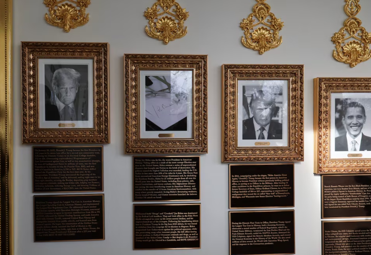 Nhà Trắng treo bảng thông tin 'châm biếm' các đời tổng thống tiền nhiệm - Ảnh 1.