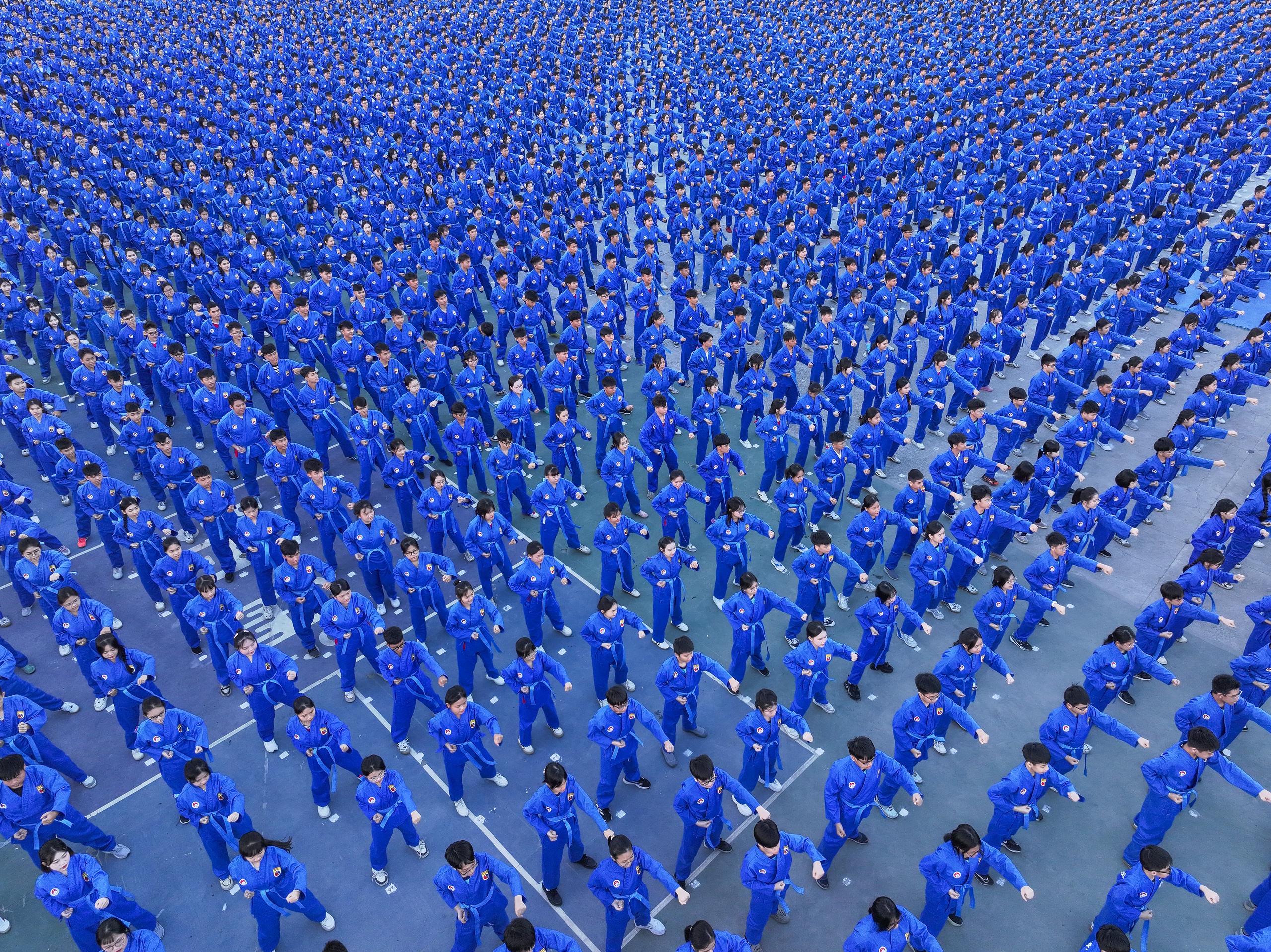 60.000 học sinh đồng diễn võ nhạc Vivonam lập ‘kỷ lục kép’ Việt Nam và thế giới - Ảnh 5.