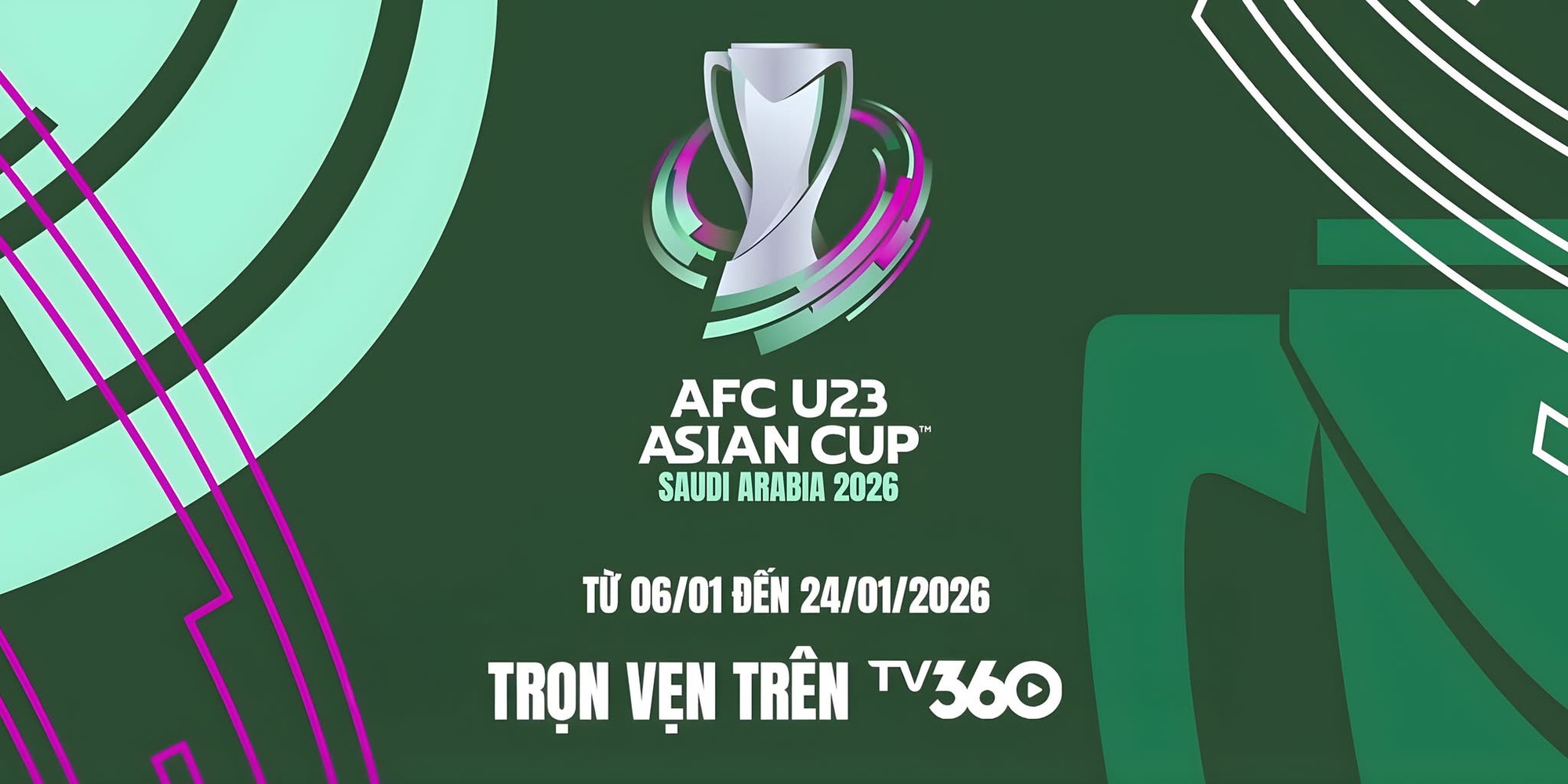 TV360 phát trực tiếp VCK U.23 châu Á 2026: U.23 Việt Nam viết tiếp hành trình khát vọng - Ảnh 1.