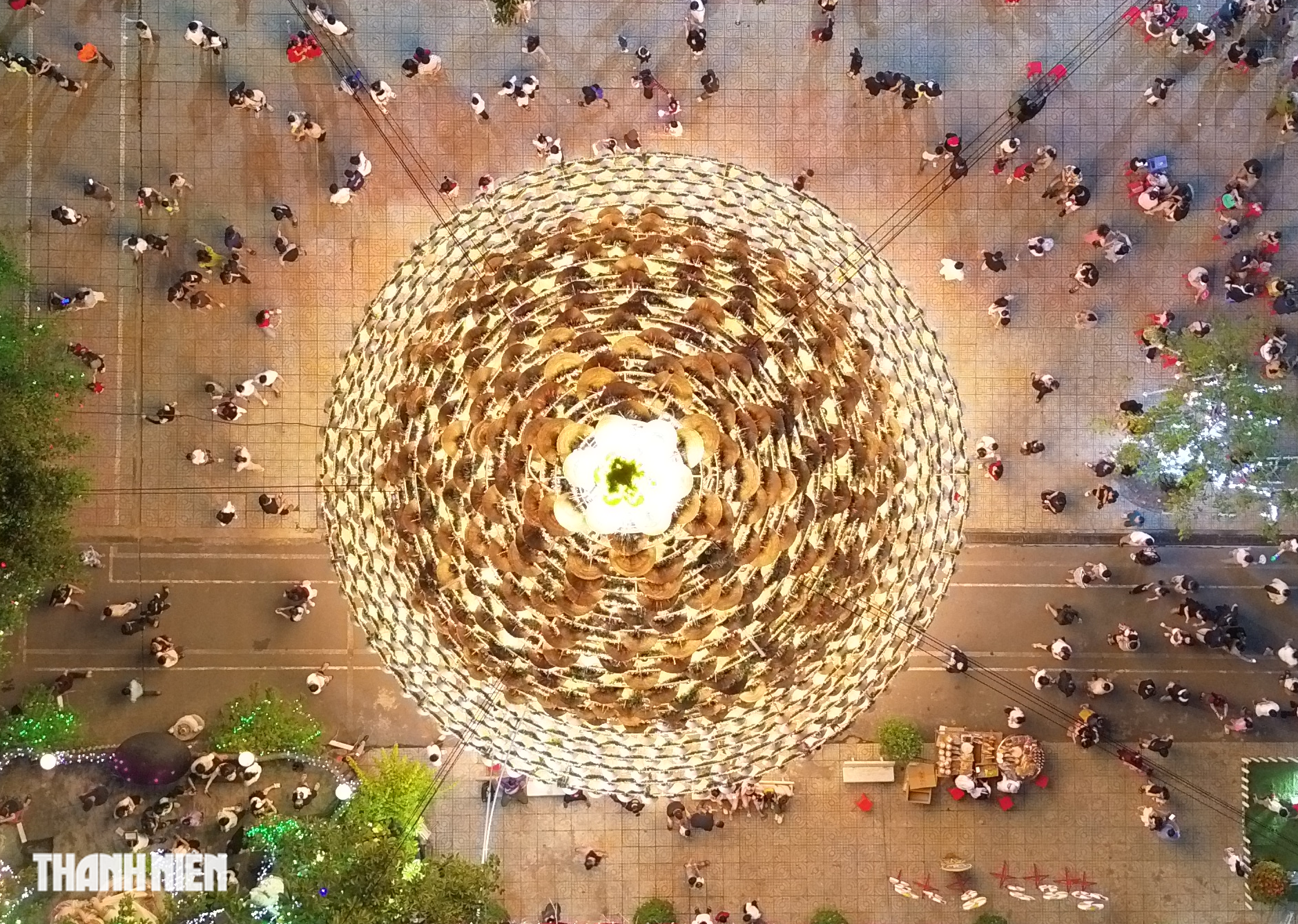 C&acirc;y th&ocirc;ng n&oacute;n l&aacute; s&aacute;ng đ&egrave;n, mỗi đ&ecirc;m đ&oacute;n h&agrave;ng ng&agrave;n người đến chi&ecirc;m ngưỡng - Ảnh 11.