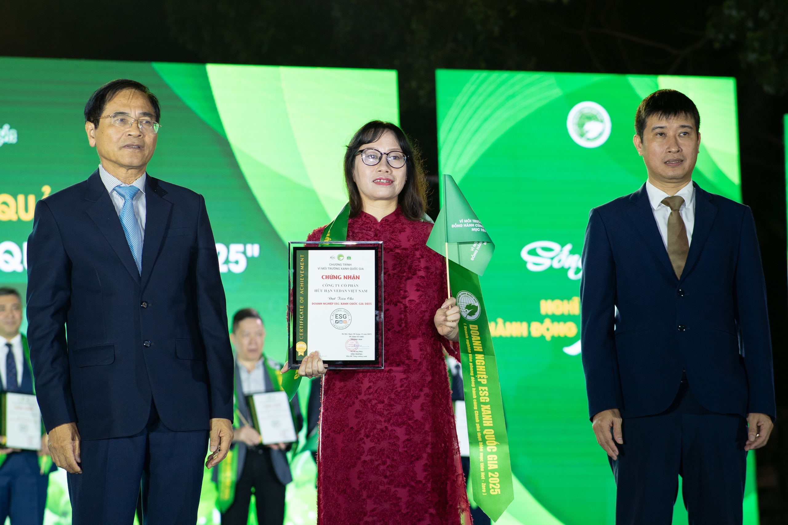 Vedan được trao chứng nhận "Doanh nghiệp ESG Xanh Quốc gia 2025" - Ảnh 1.