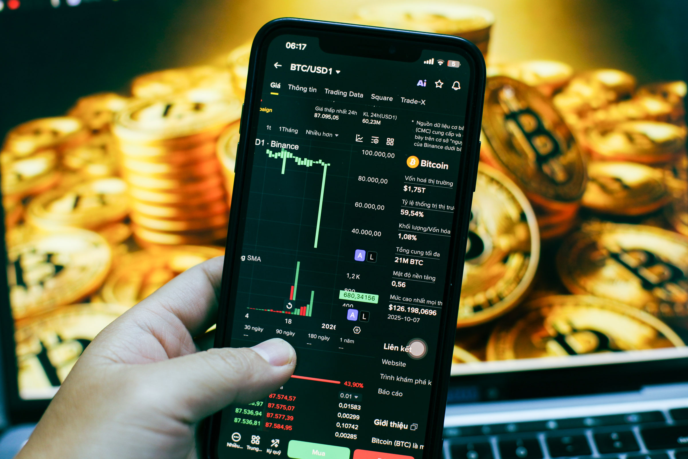 Giá Bitcoin hôm nay 26.12.2025: BTC đột ngột giảm sốc về 24.000 USD