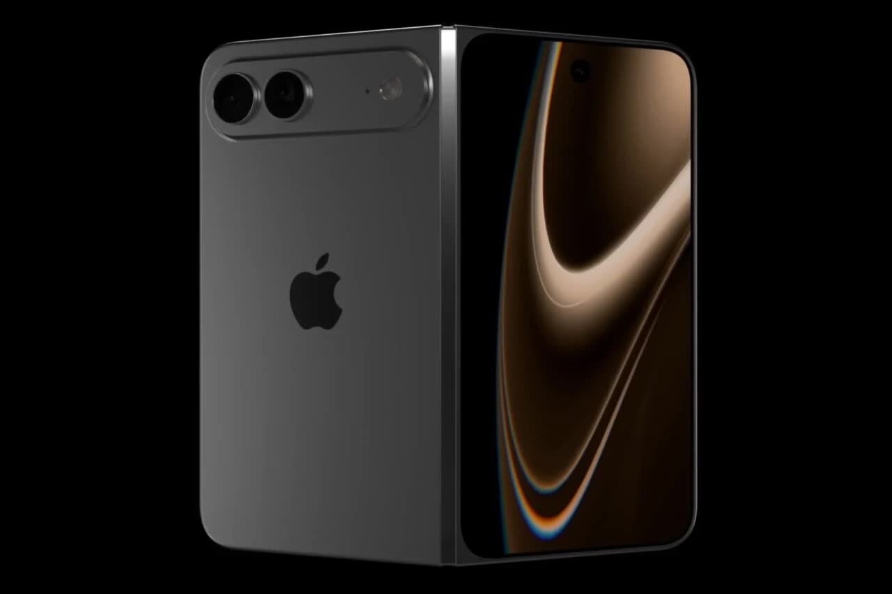 Hé lộ thiết kế gây tranh cãi của iPhone Fold - Ảnh 1.