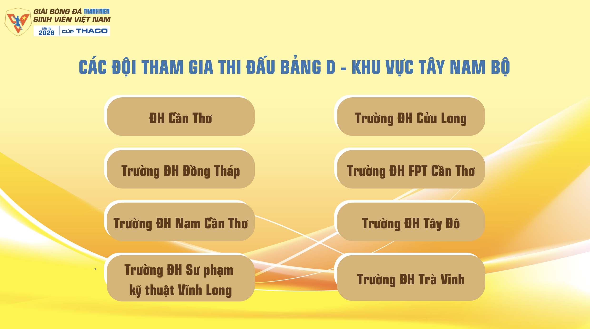 Lịch thi đấu mới nhất TNSV THACO cup 2026: Tất cả đều được phát trực tiếp, xem ở đâu?- Ảnh 8.