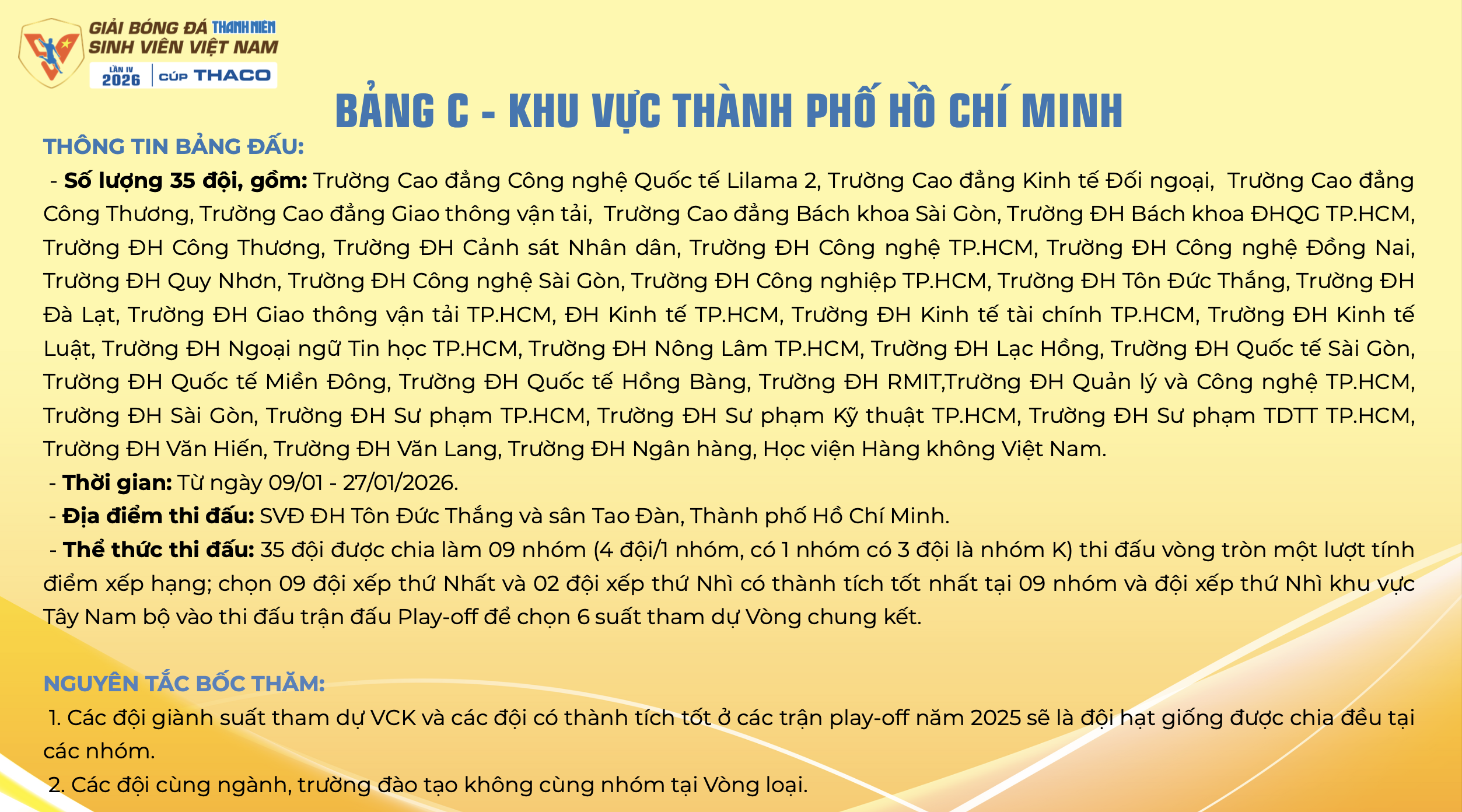 Lịch thi đấu mới nhất TNSV THACO cup 2026: Tất cả đều được phát trực tiếp, xem ở đâu?- Ảnh 12.