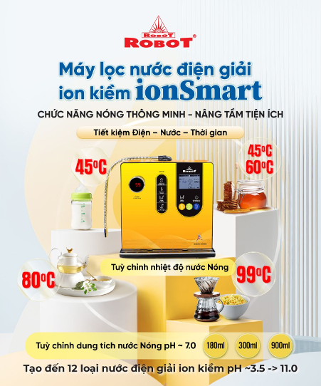 N&acirc;ng tầm trải nghiệm nước tốt c&ugrave;ng m&aacute;y lọc nước điện giải n&oacute;ng th&ocirc;ng minh ROBOT ionSmart  - Ảnh 2.