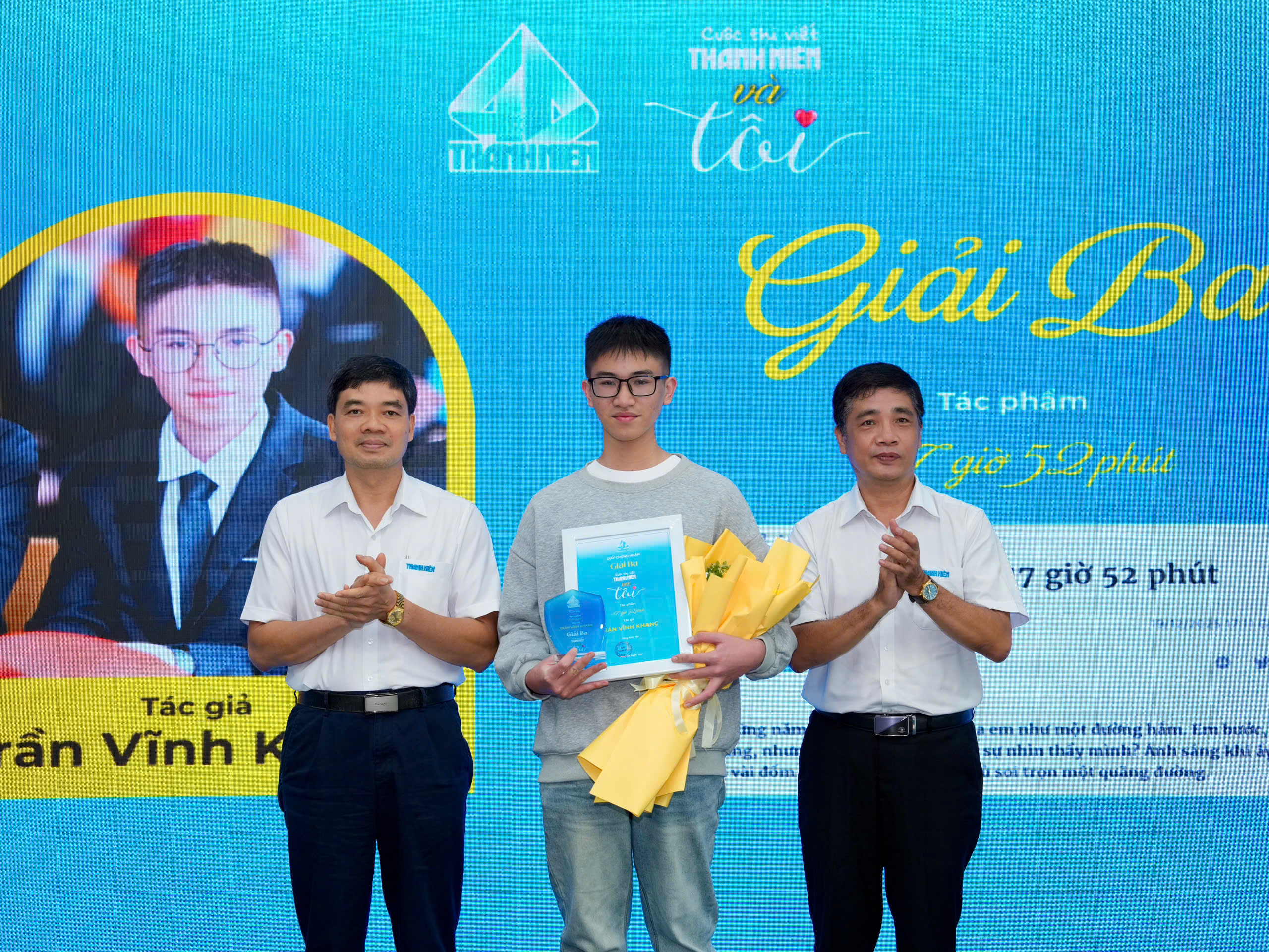 Tổng kết v&agrave; trao giải cuộc thi viết 'Thanh Ni&ecirc;n v&agrave; t&ocirc;i' - Ảnh 4.