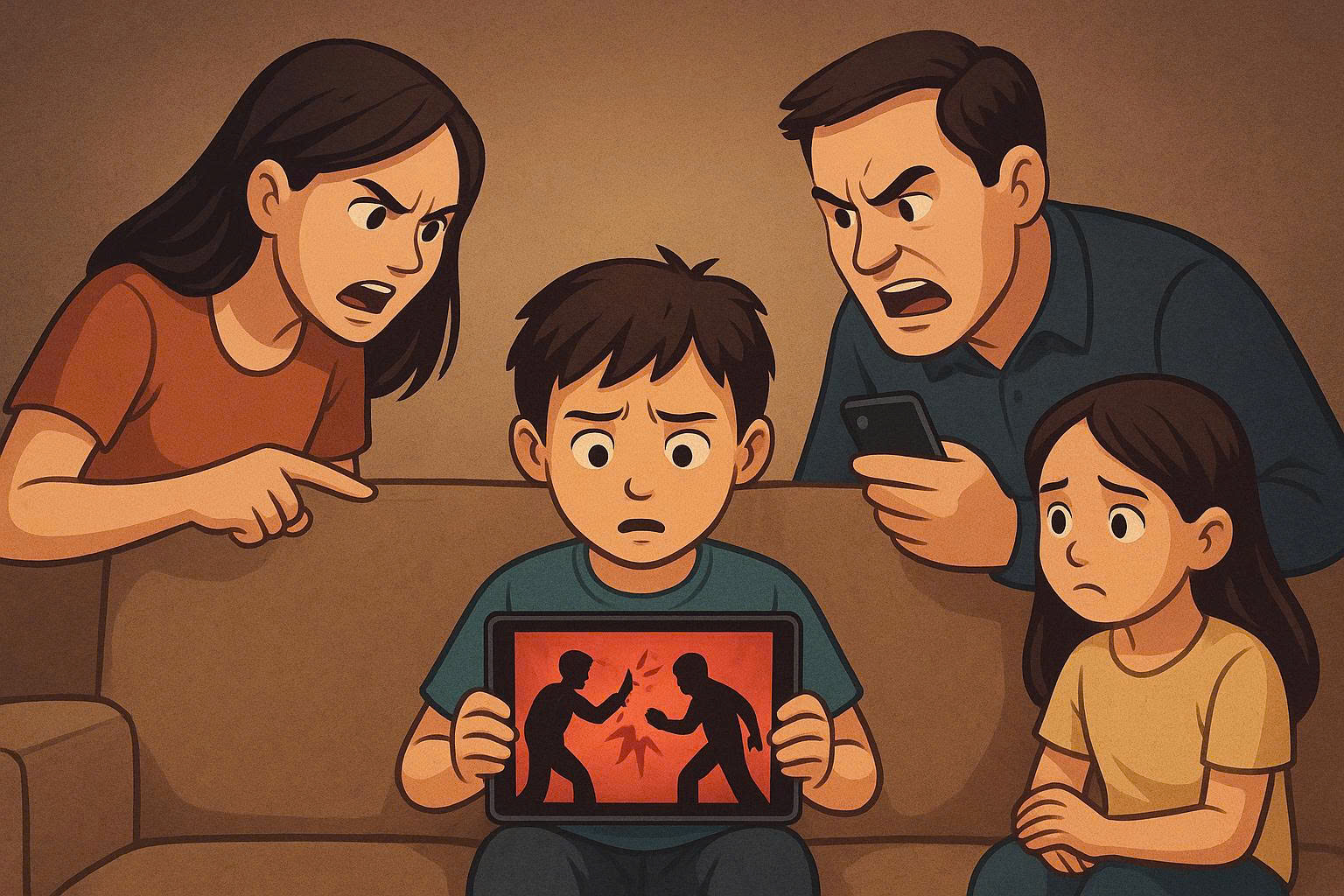 Ép con xem cảnh bạo lực, livestream 'dằn mặt' vợ chồng: Phạt tới 20 triệu đồng- Ảnh 1. Ép con xem cảnh bạo lực, livestream 'dằn mặt' vợ chồng: Phạt tới 20 triệu đồng- Ảnh 1.