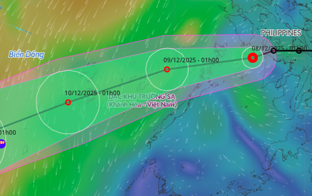 Đêm nay áp thấp nhiệt đới vào Biển Đông, chưa thể mạnh lên bão số 16- Ảnh 1. Đêm nay áp thấp nhiệt đới vào Biển Đông, chưa thể mạnh lên bão số 16- Ảnh 1.