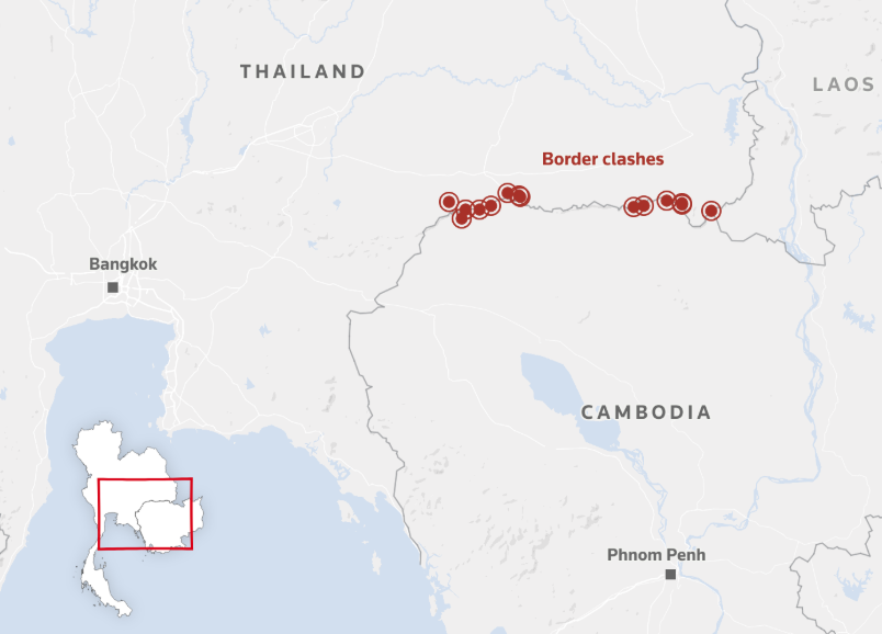 Xung đột Thái Lan Campuchia gia tăng căng thẳng dọc biên giới tranh chấp - Ảnh 1.