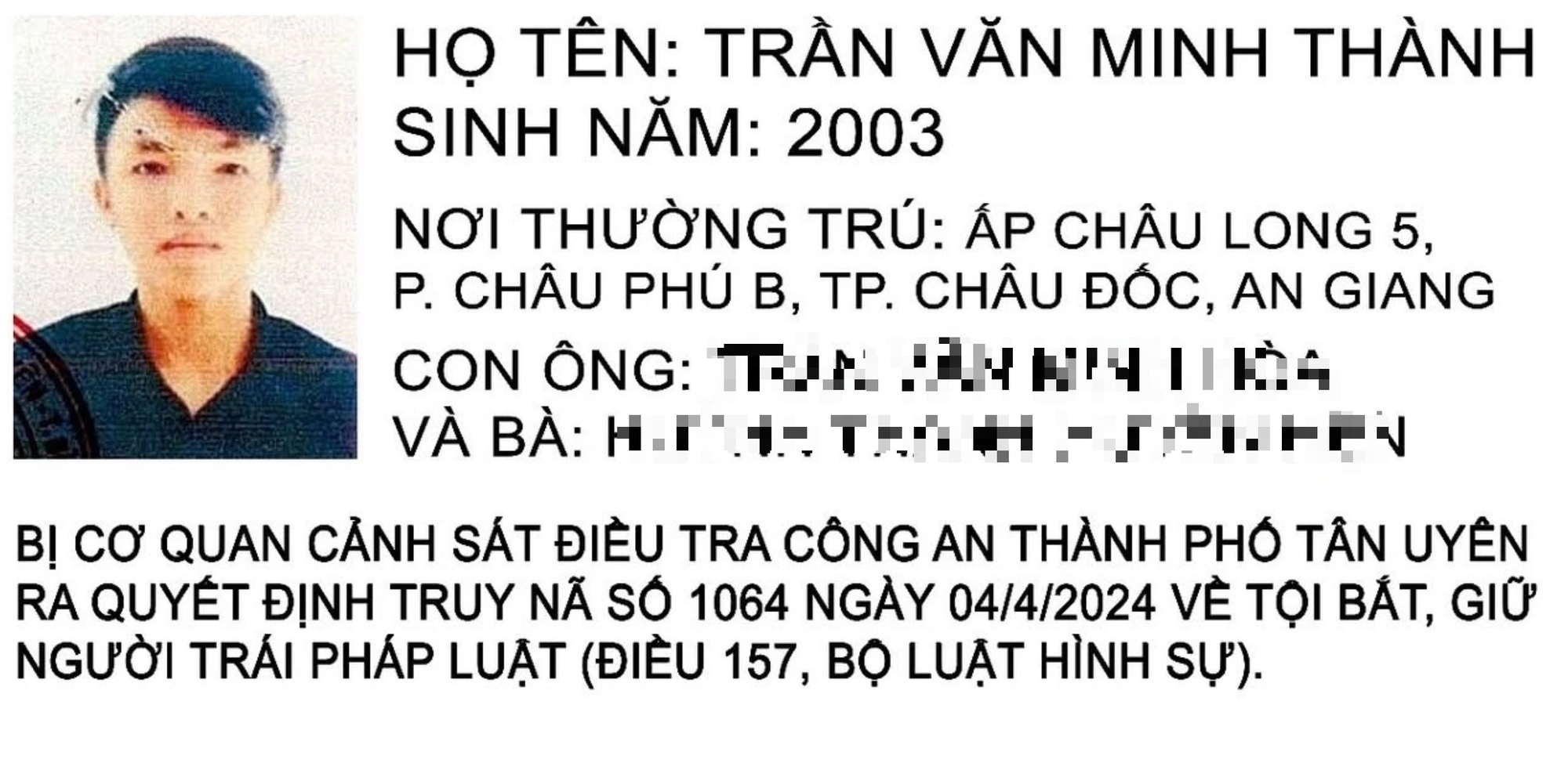 Bình Dương: Công an kêu gọi nhiều bị can bị truy nã ra đầu thú- Ảnh 1.