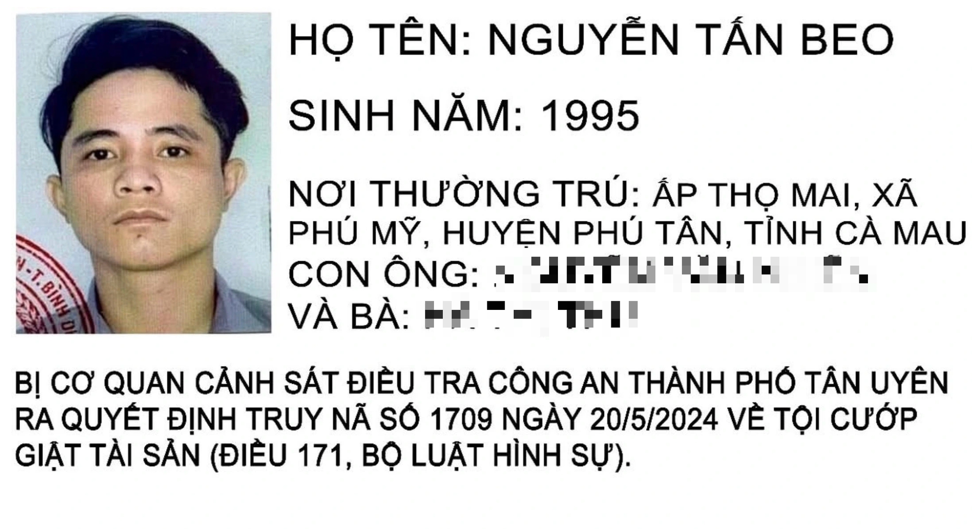 Bình Dương: Công an kêu gọi nhiều bị can bị truy nã ra đầu thú- Ảnh 2.