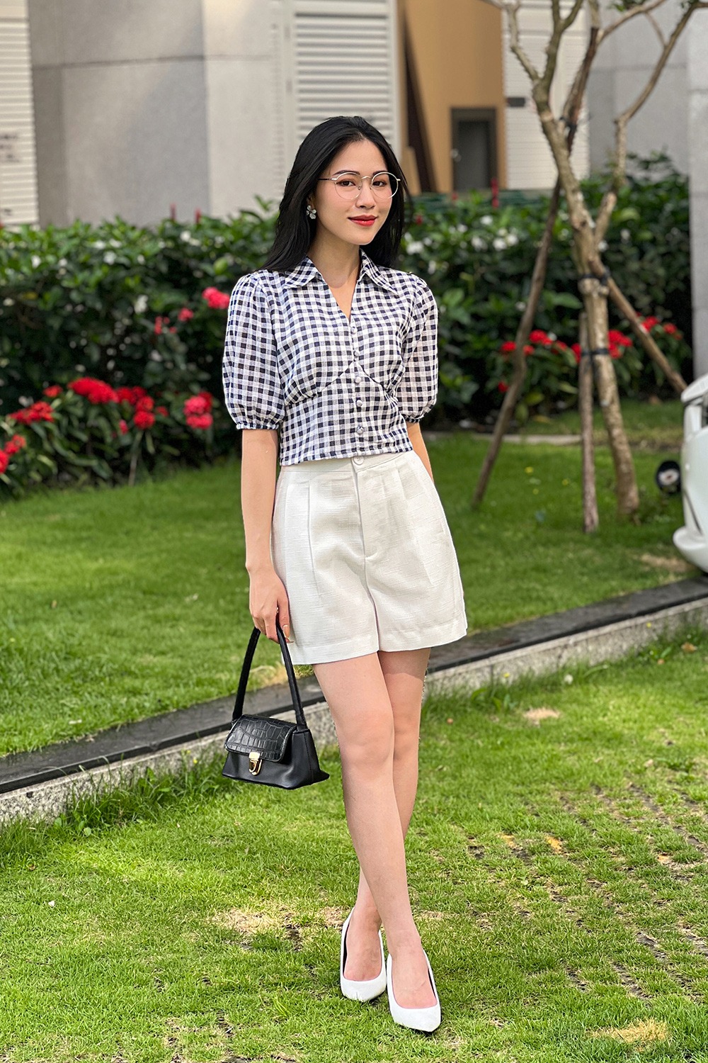 Reminiscent of vintage style with plaid pattern - Photo 6. Gợi nhớ phong cách vintage với họa tiết ca rô- Ảnh 6.
