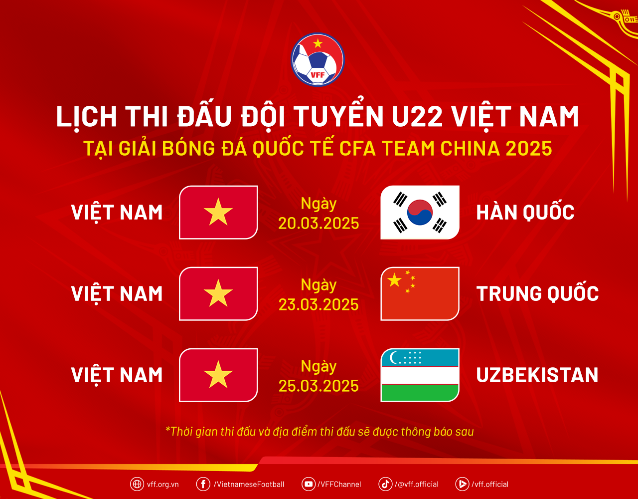 Lịch thi đấu U.22 Việt Nam mới nhất tại Trung Quốc: Ông Kim tạm ‘nhường’ chức, đối thủ cực mạnh- Ảnh 1.