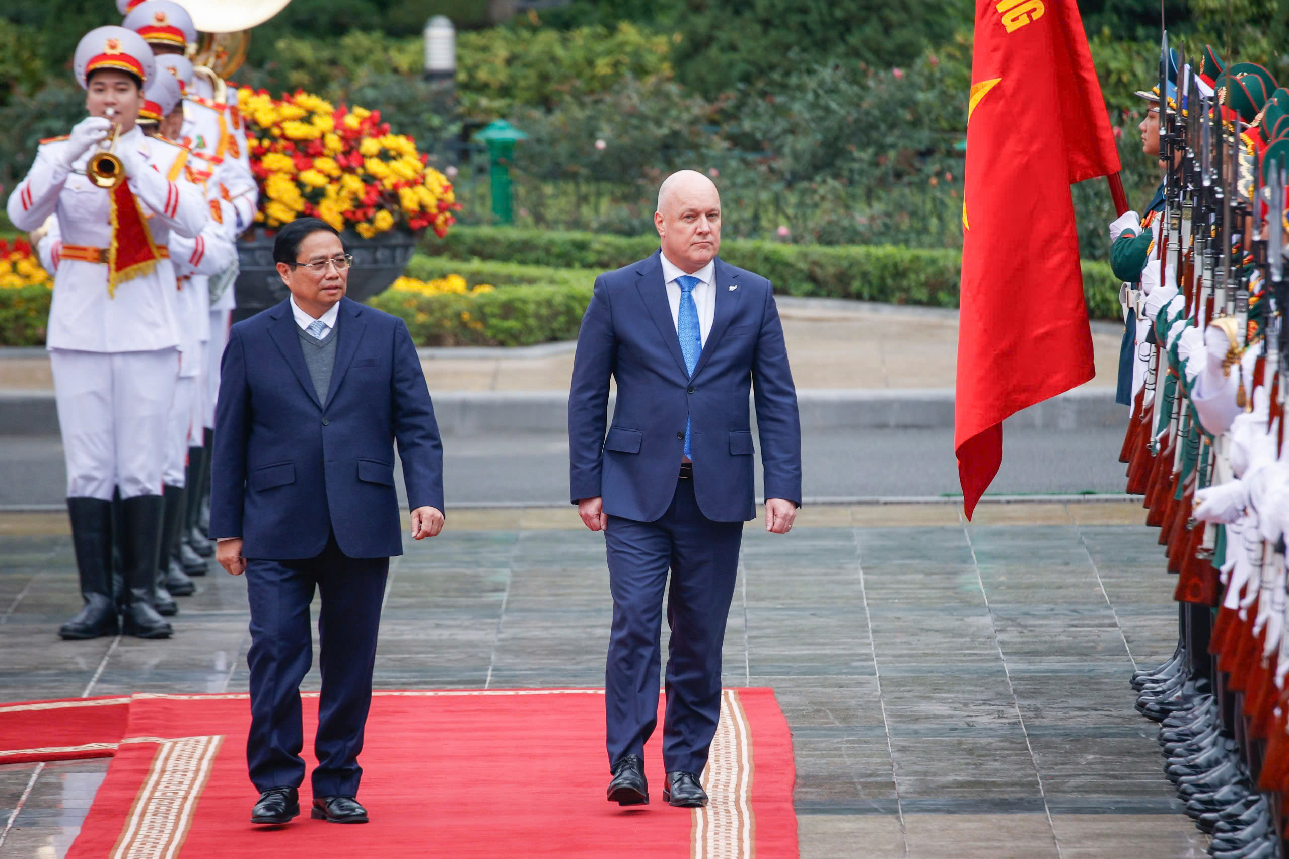 Thủ tướng Phạm Minh Chính chủ trì lễ đón Thủ tướng New Zealand- Ảnh 3.