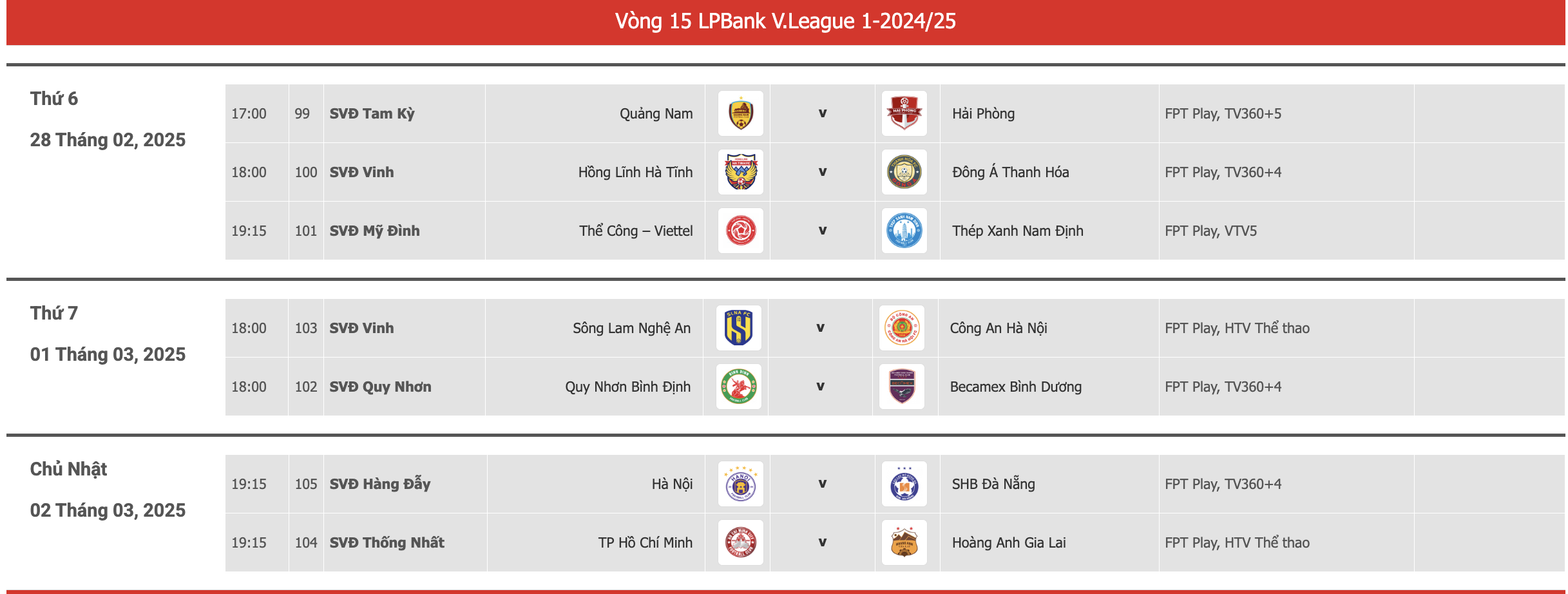 Lịch thi đấu vòng 15 V-League: Tân Quả bóng vàng Việt Nam Tiến Linh chạm trán đội nào?- Ảnh 2. Lịch thi đấu vòng 15 V-League: Tân Quả bóng vàng Việt Nam Tiến Linh chạm trán đội nào?- Ảnh 2.