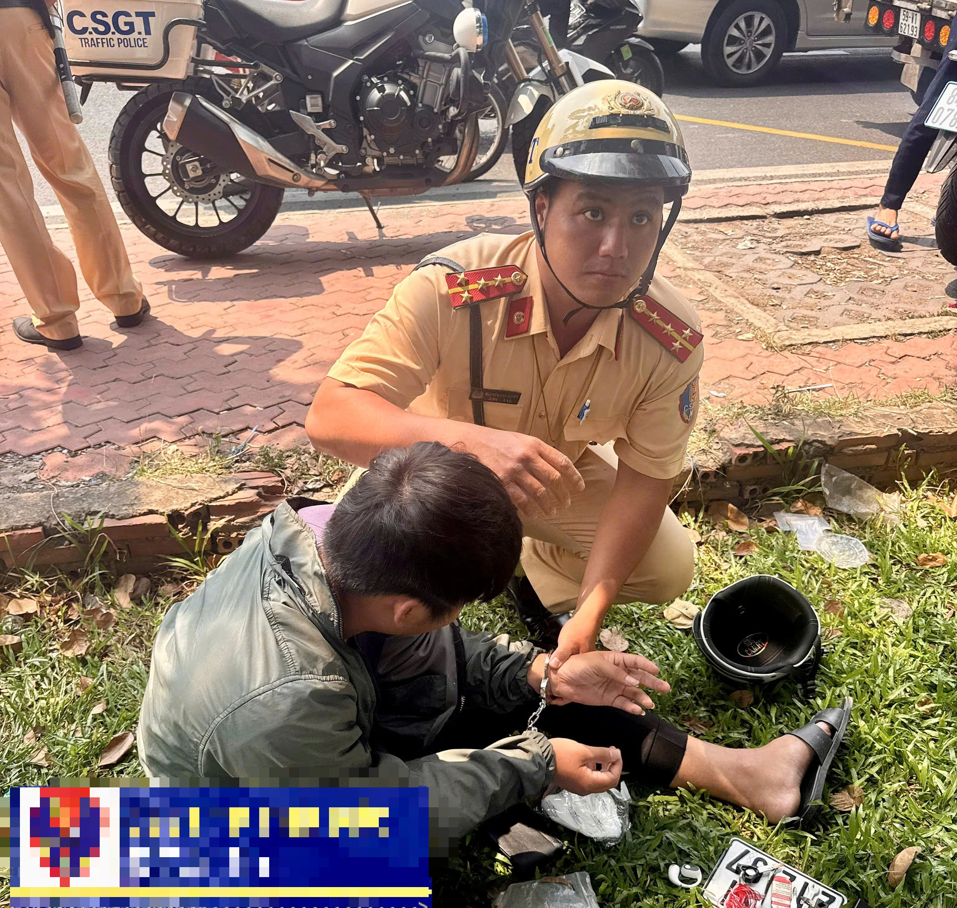 CSGT TP.Thủ Đức truy theo định vị bắt kẻ trộm xe máy - Ảnh 1.