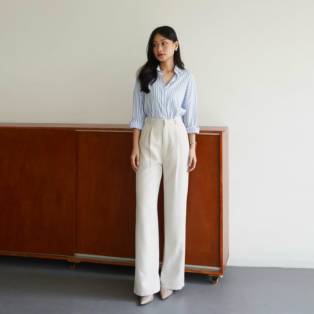 Μην φοβάστε να σπάσετε τα καλούπια με μοναδικά ριγέ ρούχα - Φωτογραφία 8. Ngại gì phá cách với trang phục kẻ sọc độc đáo- Ảnh 8.