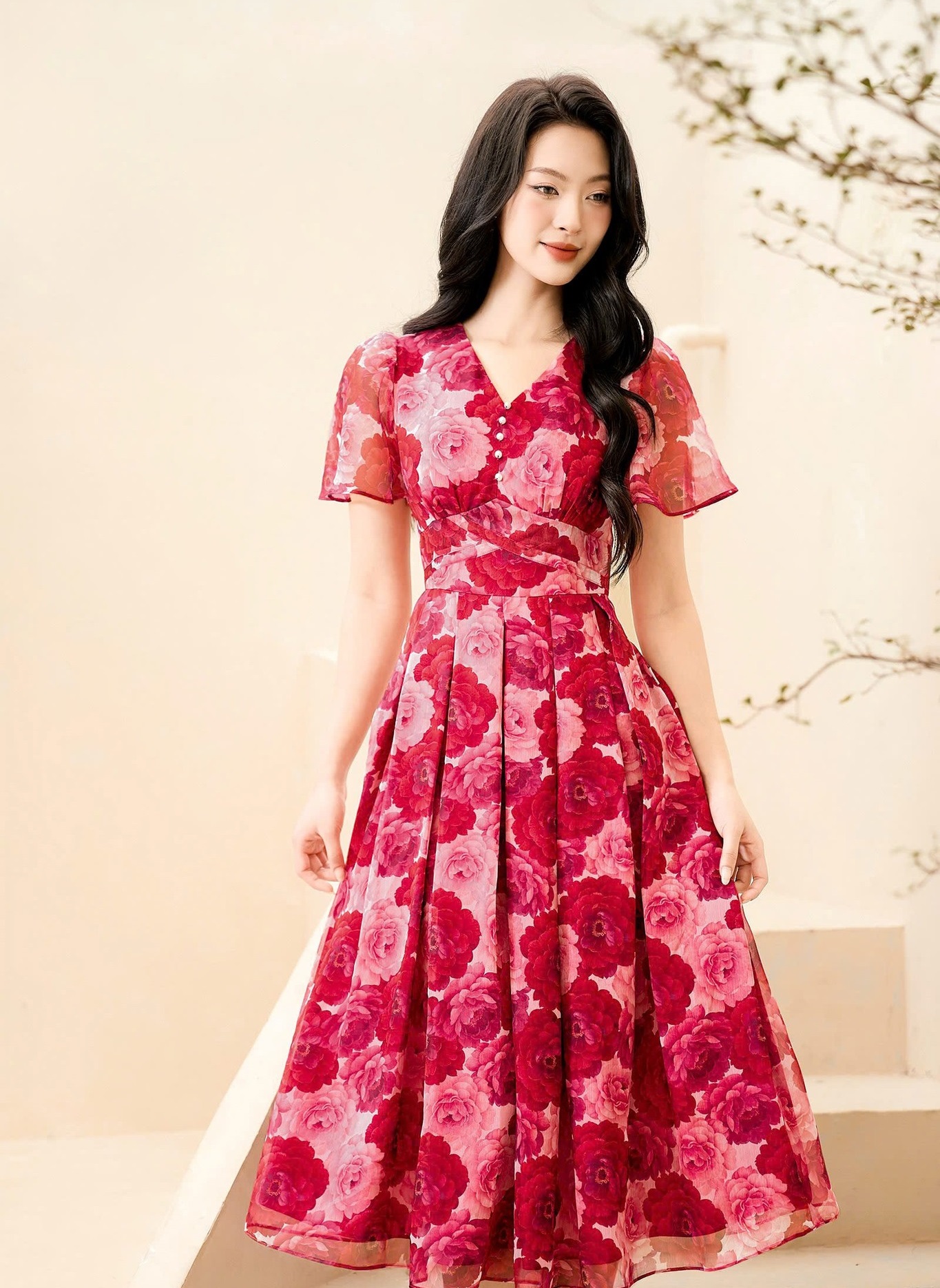 Hứng khởi hè sang với những mẫu váy xòe đa sắc - Ảnh 7.