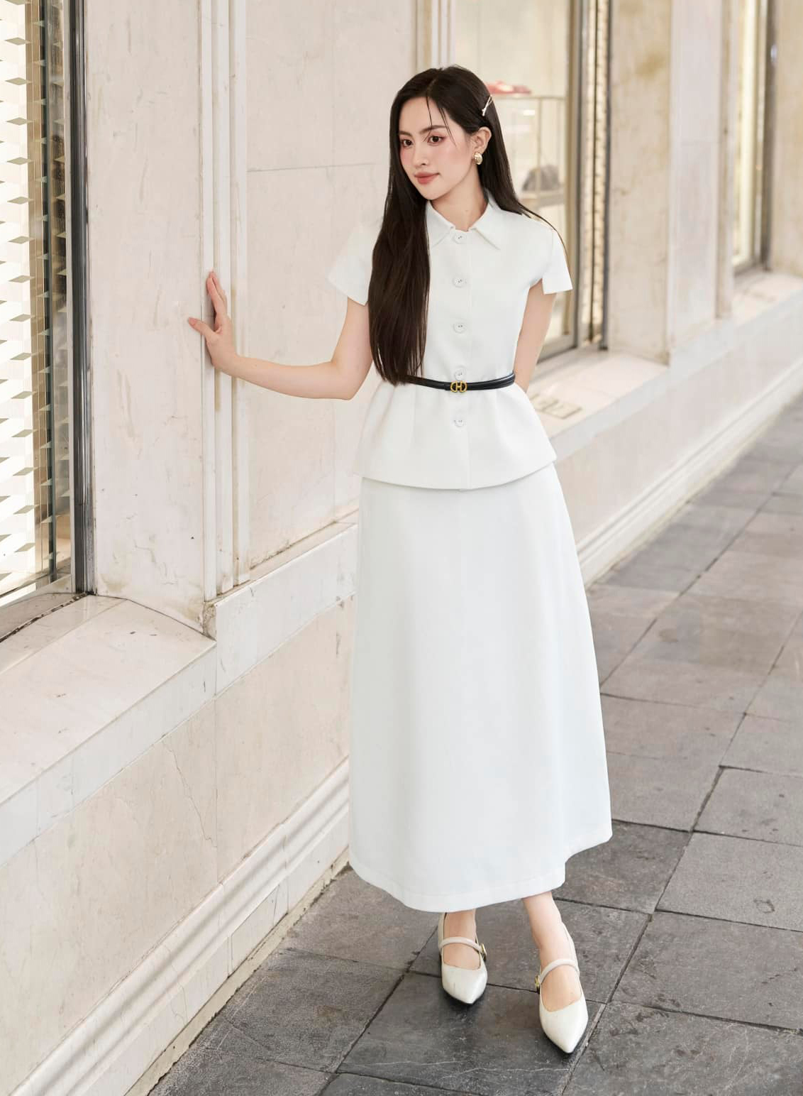 晴れた夏には白いドレスを着ましょう - 写真 9。 Diện váy trắng cho mùa hè đầy nắng- Ảnh 9.