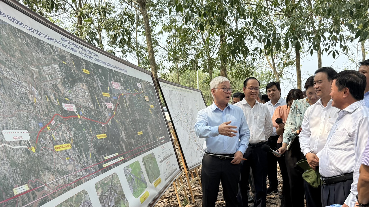 Cao tốc TP.HCM - Thủ Dầu Một - Chơn Thành có hơn 12 km xuyên rừng cao su- Ảnh 1.