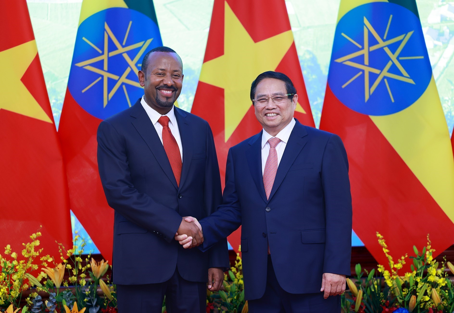 Trọng thể lễ đón Thủ tướng Ethiopia thăm chính thức Việt Nam - Ảnh 1.