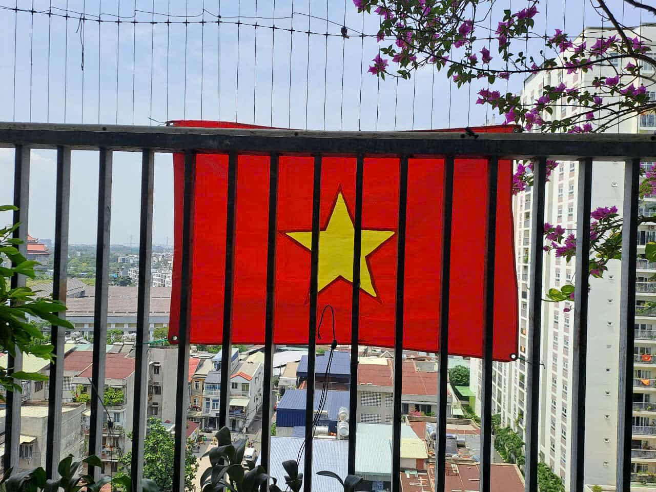 Nhiều chung cư ở TP.HCM đồng loạt treo cờ mừng 50 năm đất nước thống nhất - Ảnh 12.