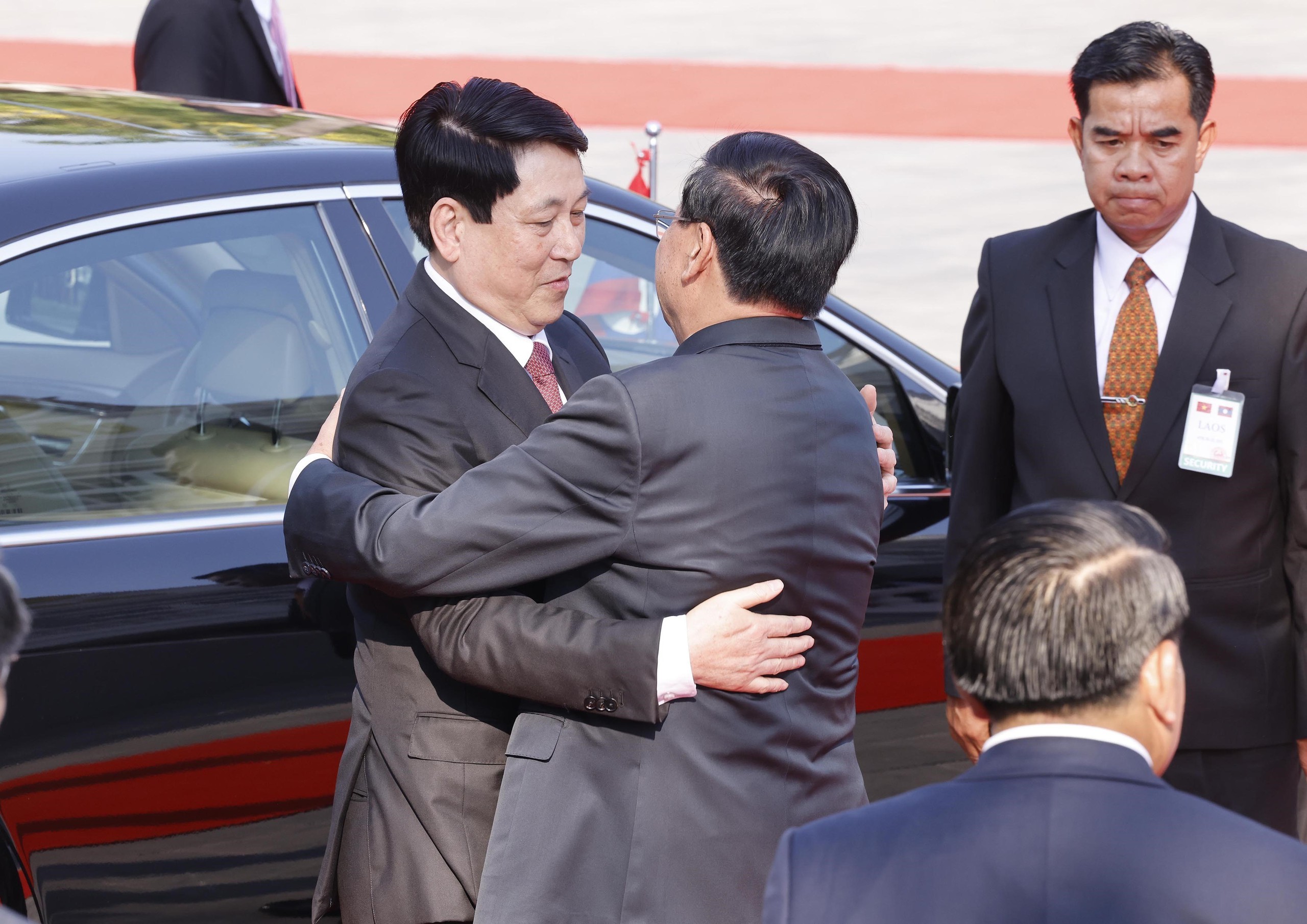 Lễ đón chính thức Chủ tịch nước Lương Cường thăm Lào- Ảnh 1. Lễ đón chính thức Chủ tịch nước Lương Cường thăm Lào- Ảnh 1.