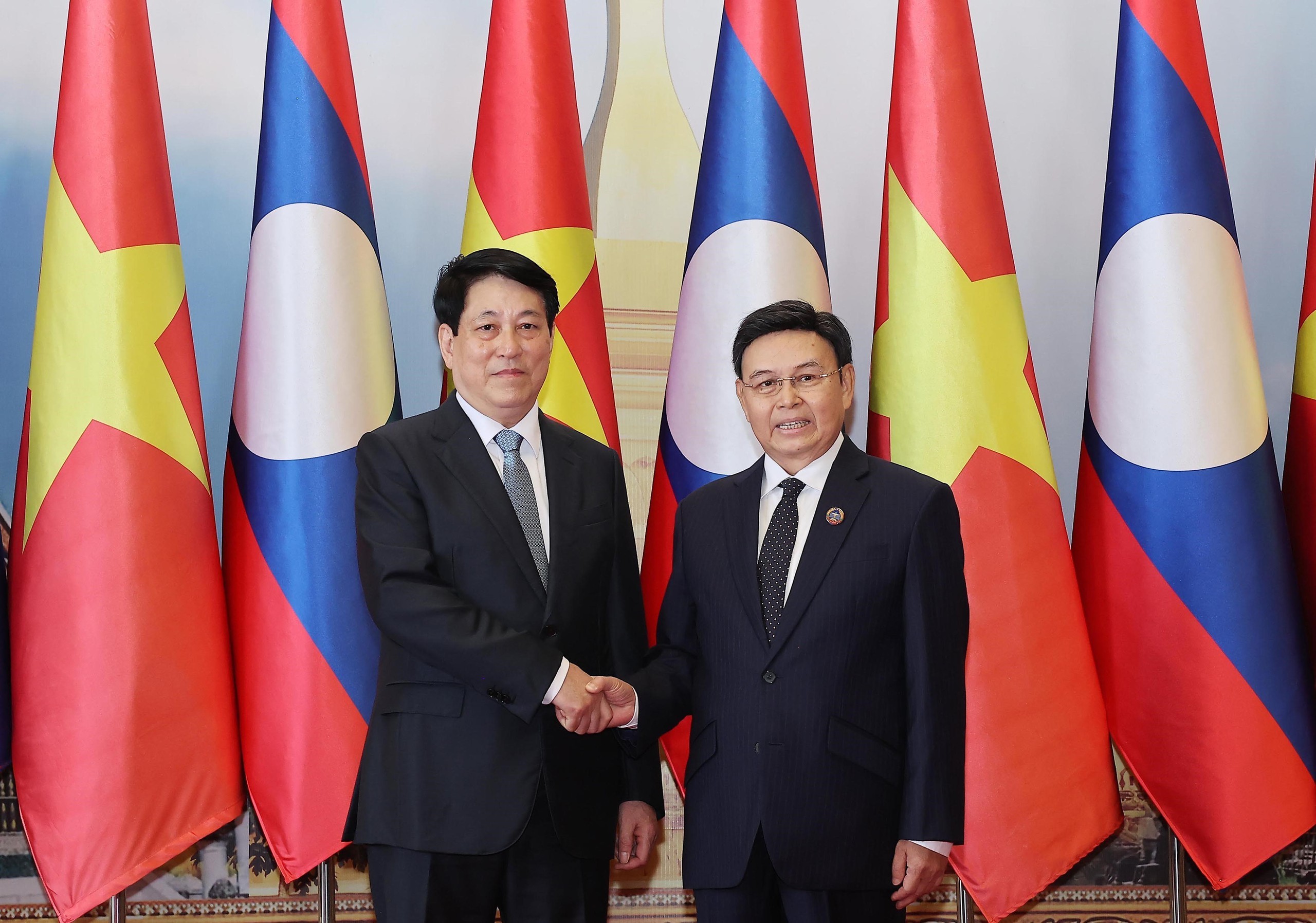 Chủ tịch nước Lương Cường chia sẻ kinh nghiệm cải c&aacute;ch bộ m&aacute;y với L&agrave;o- Ảnh 1.