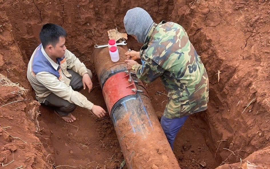 Công an điều tra dự án tưới 72 tỉ hàng chục lần vỡ ống dẫn nước- Ảnh 1.
