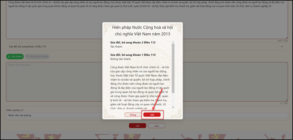 Sửa đổi Hiến pháp 2013: 2 cách góp ý trên VNeID và web VNeID- Ảnh 10. Sửa đổi Hiến pháp 2013: 2 cách góp ý trên VNeID và web VNeID- Ảnh 10.