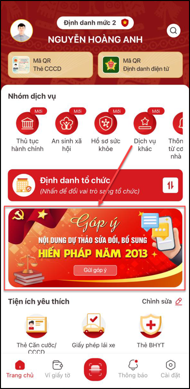 Sửa đổi Hiến pháp 2013: 2 cách góp ý trên VNeID và web VNeID- Ảnh 2. Sửa đổi Hiến pháp 2013: 2 cách góp ý trên VNeID và web VNeID- Ảnh 2.