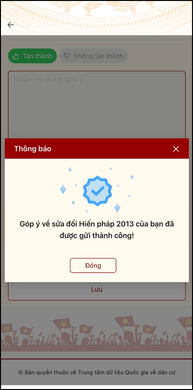 Sửa đổi Hiến pháp 2013: 2 cách góp ý trên VNeID và web VNeID- Ảnh 6. Sửa đổi Hiến pháp 2013: 2 cách góp ý trên VNeID và web VNeID- Ảnh 6.