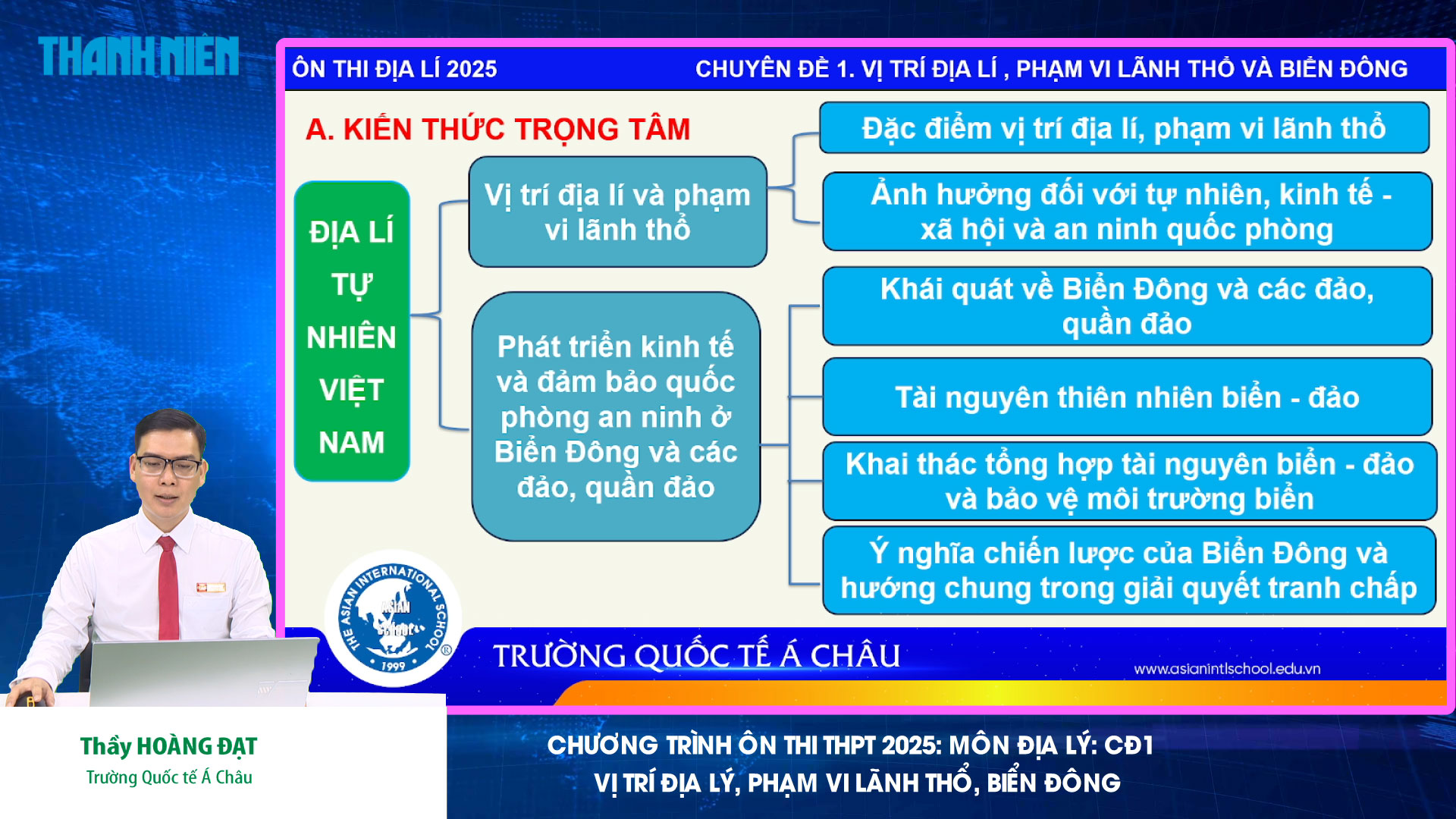 BÍ QUYẾT ÔN THI THPT 2025 | Môn Địa lý | Chuyên đề 1 | Vị trí địa lý, phạm vi lãnh thổ và biển Đông