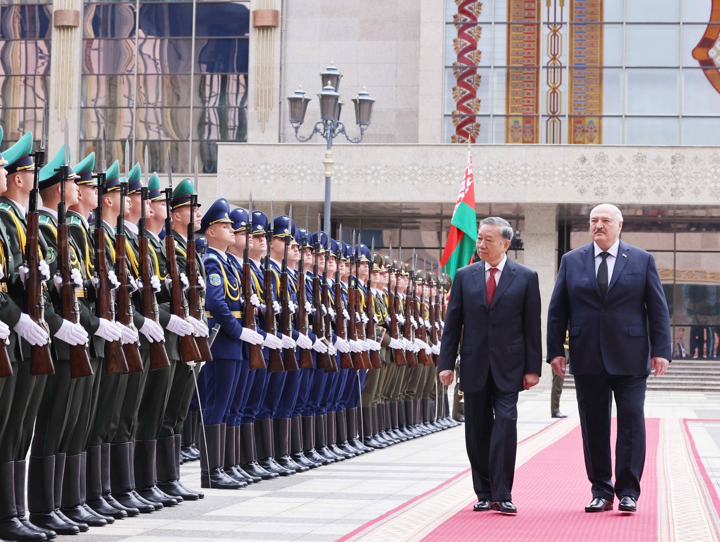 Lễ đón Tổng Bí thư Tô Lâm tại Belarus: Tăng cường quan hệ Việt Nam - Belarus - Ảnh 1.