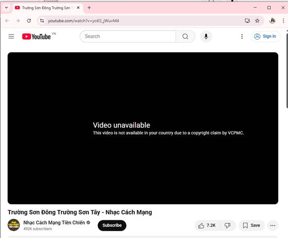 VCPMC lên tiếng khi bị tố ngăn chặn phổ biến ca khúc cách mạng VCPMC lên tiếng khi bị tố ngăn chặn phổ biến ca khúc cách mạng