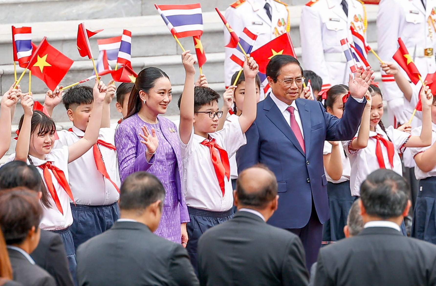 Thủ tướng Phạm Minh Chính đón Thủ tướng Thái Lan Paetongtarn Shinawatra thăm Việt Nam - Ảnh 1.