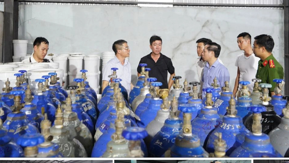 Triệt phá đường dây sản xuất hàng tấn khí cười mỗi ngày - Ảnh 3.