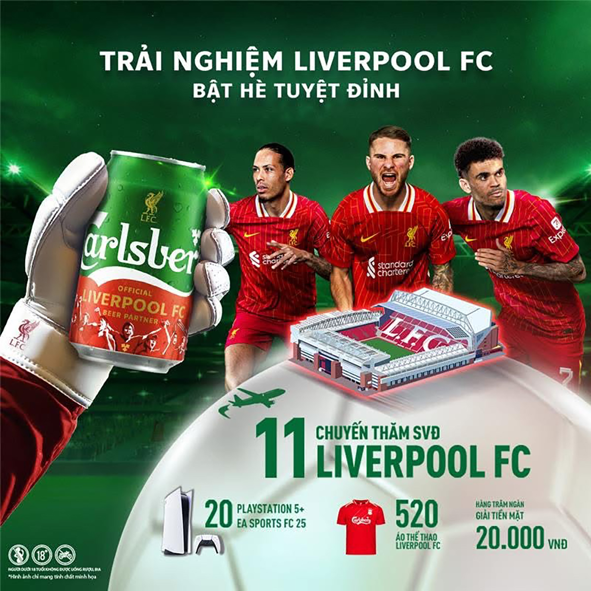 Пробудите в себе дух болельщика ФК «Ливерпуль» вместе с Carlsberg и насладитесь лучшим летом в самом сердце Хошимина - Фото 10. Cùng Carlsberg bật chất ‘fan cứng’ Liverpool FC, bật hè tuyệt đỉnh ngay giữa lòng TP.HCM- Ảnh 10.