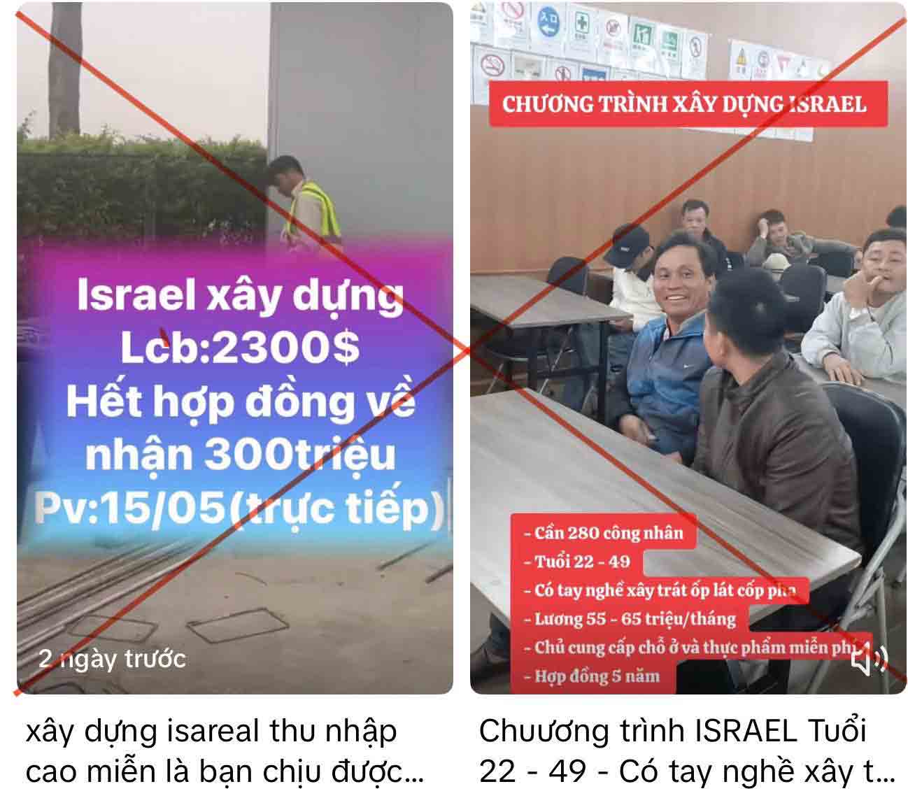 Tuyển dụng trái phép lao động đi Israel tràn lan trên mạng- Ảnh 2. Tuyển dụng trái phép lao động đi Israel tràn lan trên mạng- Ảnh 2.