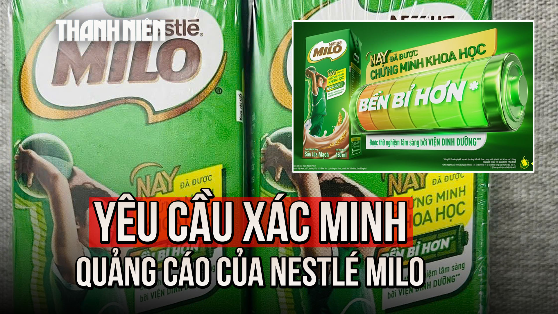Vụ xác minh quảng cáo sản phẩm Nestlé Milo: Sở Y tế vào cuộc Vụ xác minh quảng cáo sản phẩm Nestlé Milo: Sở Y tế có báo cáo ban đầu - Ảnh 1.