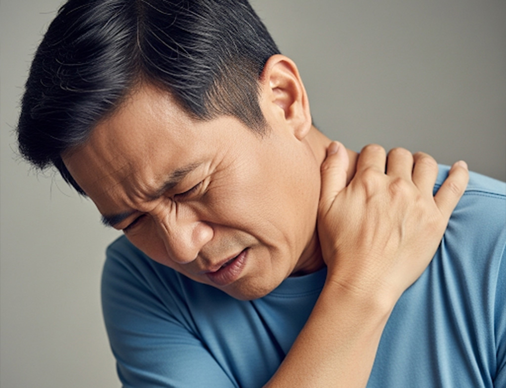 - Ảnh 1. Đau mỏi vai kéo dài, đi khám thấy cột sống cổ mất độ cong sinh lý - Ảnh 1.