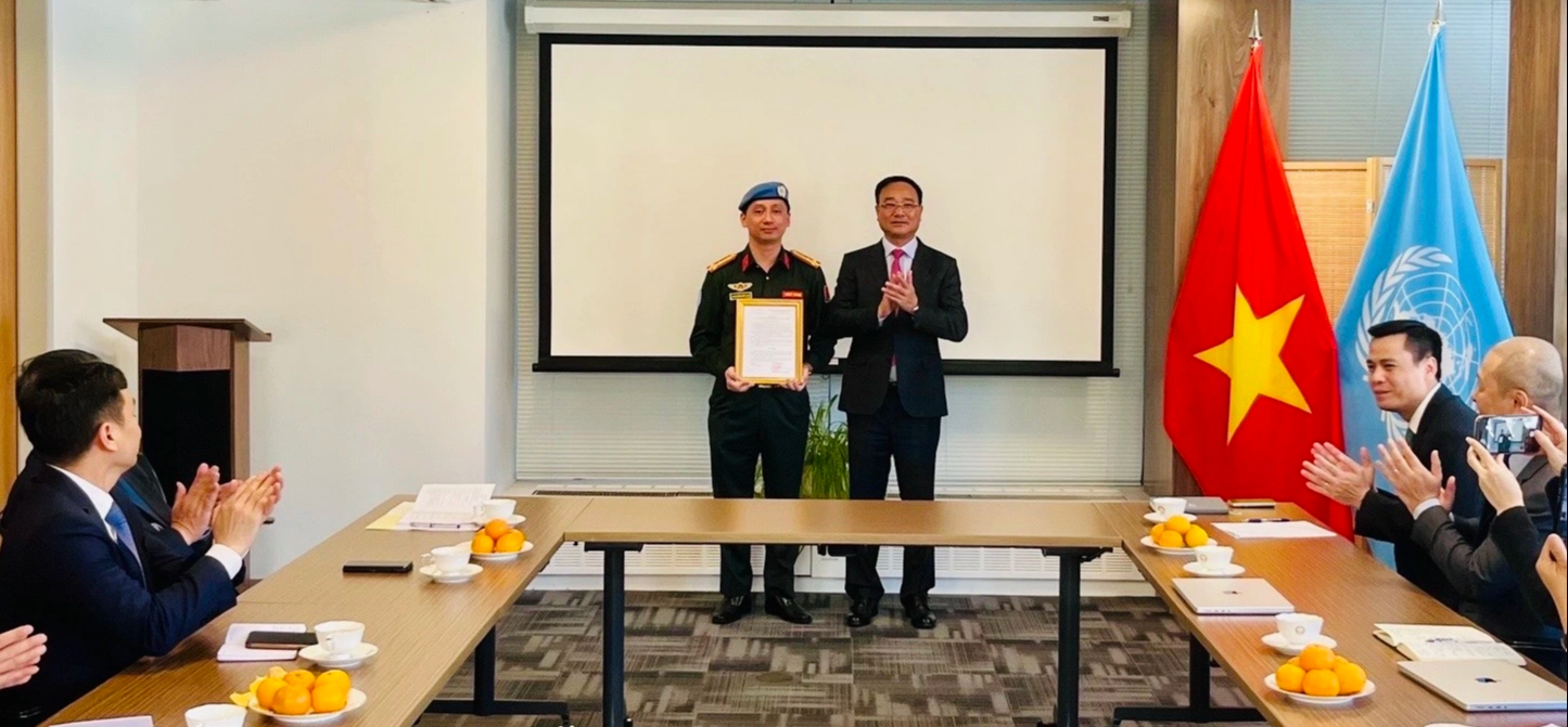 Chánh văn phòng cố vấn Cảnh sát LHQ Nguyễn Ngọc Hải được thăng hàm trước thời hạn - Ảnh 1.