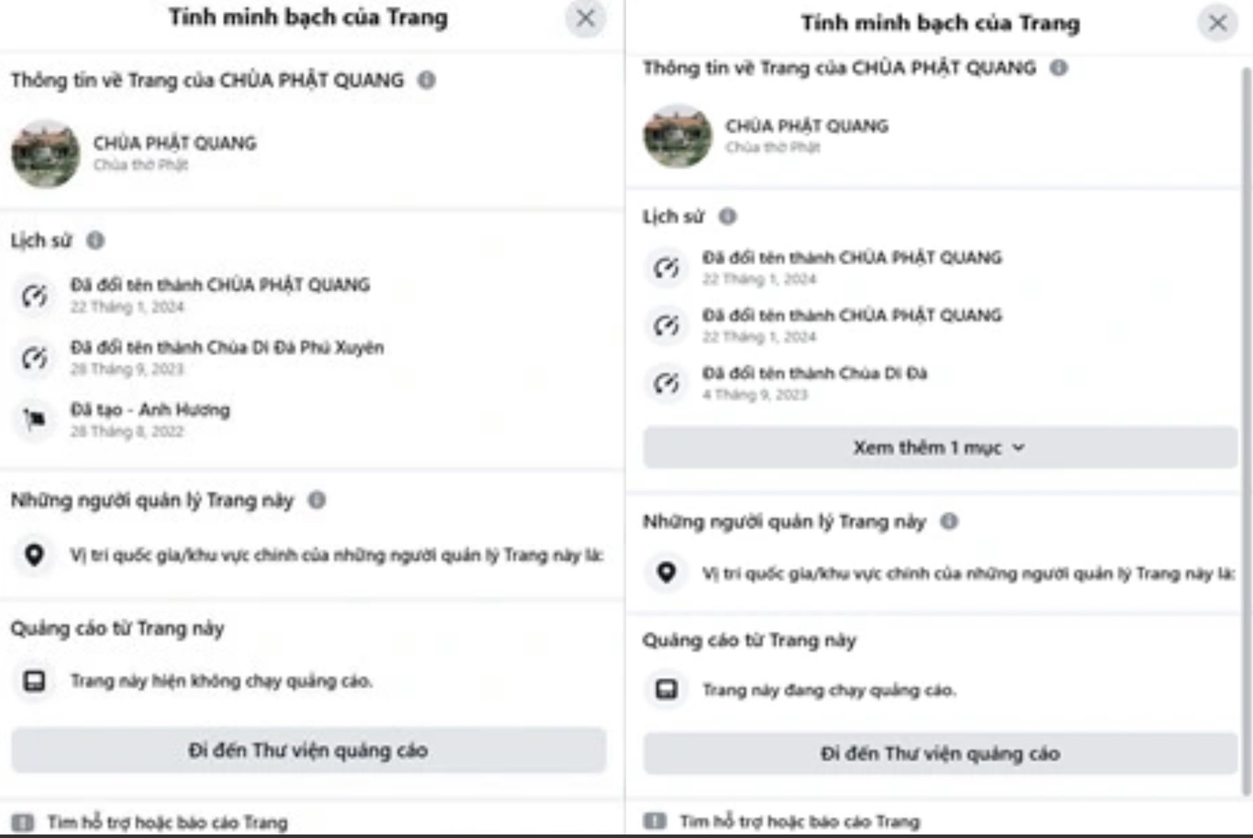 Nhiều Fanpage giả mạo kêu gọi ủng hộ chùa Phật Quang sau vụ cháy- Ảnh 4.
