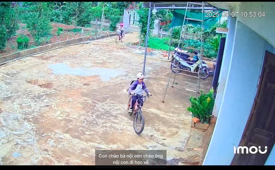 Lời chào chữa lành của hai đứa trẻ mang lại hạnh phúc cho ông bà nội - Ảnh 1.