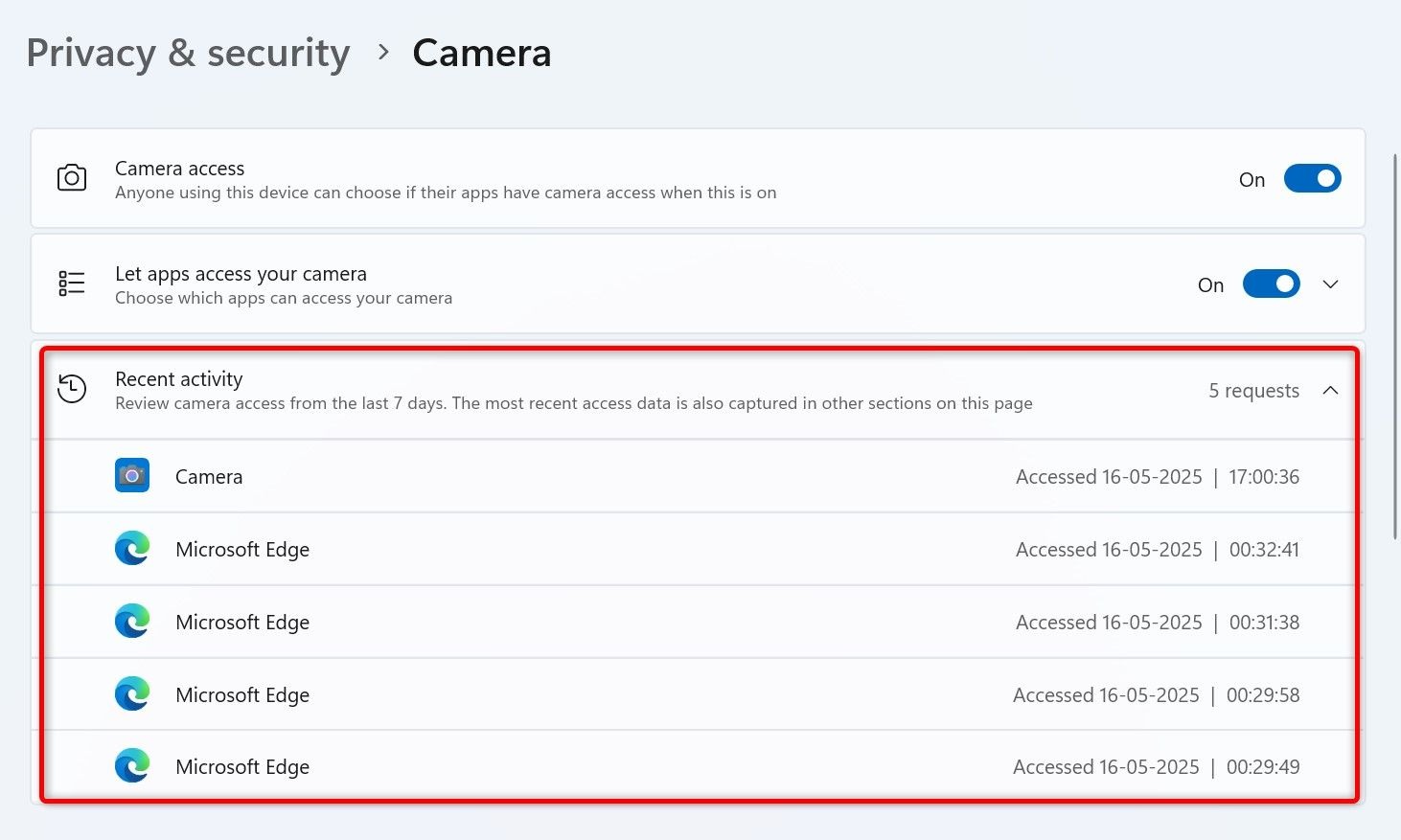 Cách truy tìm kẻ lén truy cập vào camera và micro trên Windows 11 - Ảnh 3.