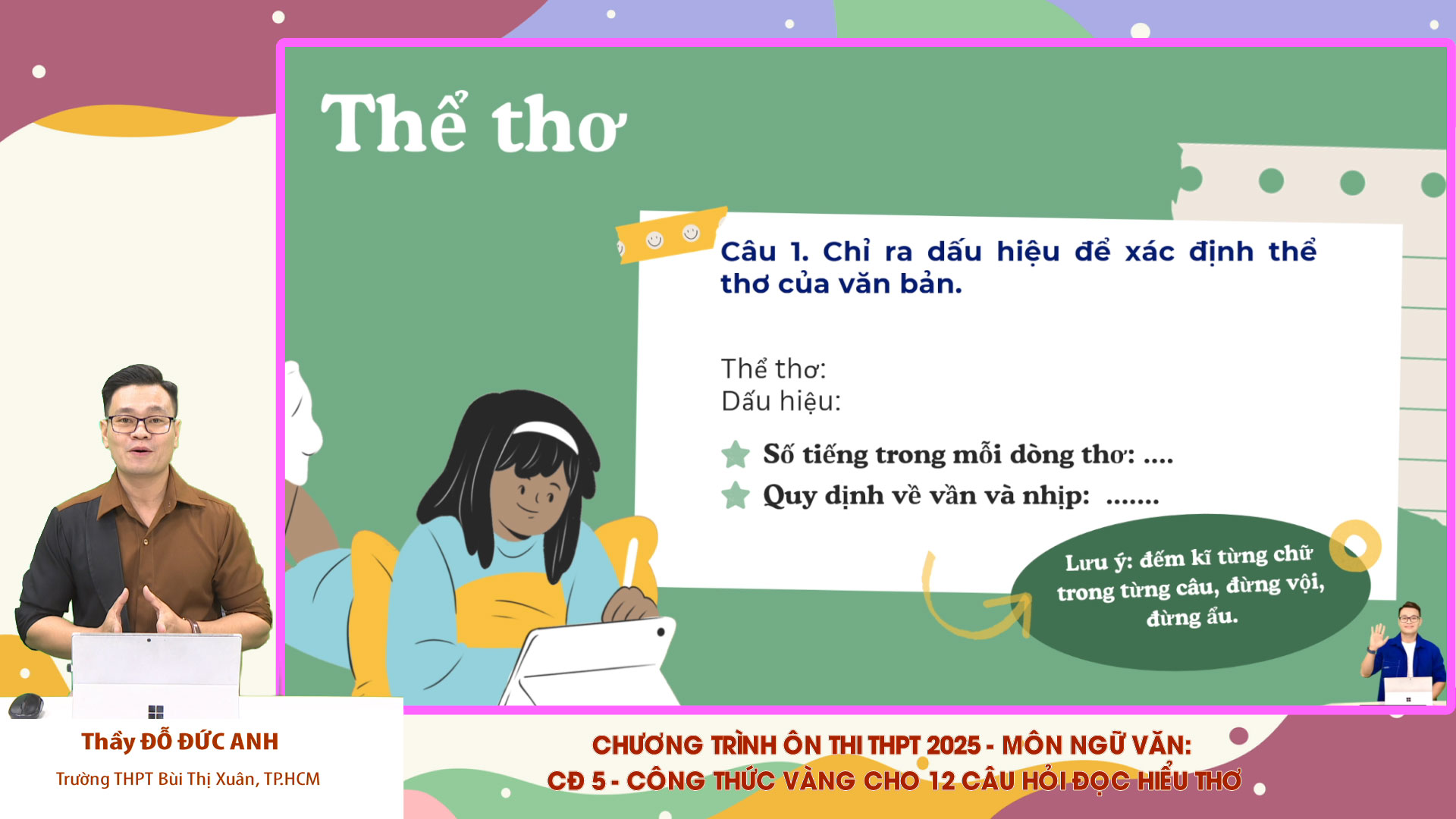 BÍ QUYẾT ÔN THI THPT 2025 | Môn ngữ văn | Chuyên đề 5 | Công thức vàng cho 12 câu hỏi đọc hiểu thơ - Ảnh 1. BÍ QUYẾT ÔN THI THPT 2025 | Môn ngữ văn | Chuyên đề 5 | Công thức vàng cho 12 câu hỏi đọc hiểu thơ - Ảnh 1.