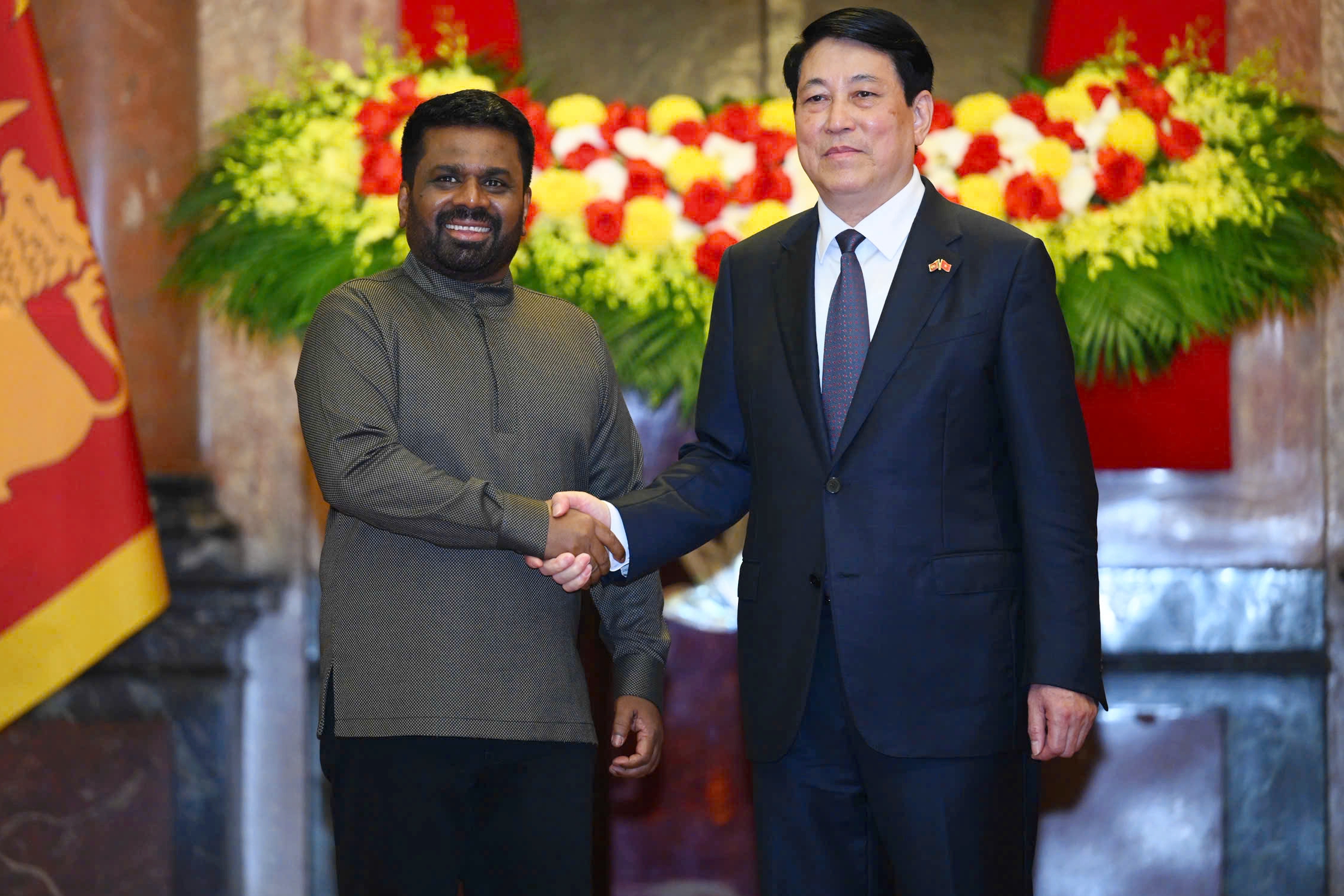 Chủ tịch nước Lương Cường chủ trì lễ đón chính thức Tổng thống Sri Lanka - Ảnh 3.